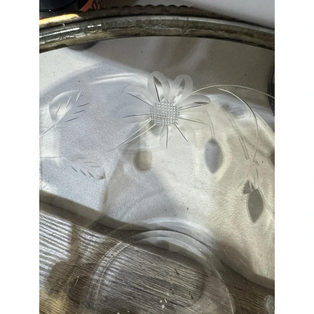 Alfredo Sciarrotta Sterling Silver Modernist Crystal Bowl & Gorham Floral RARE!!